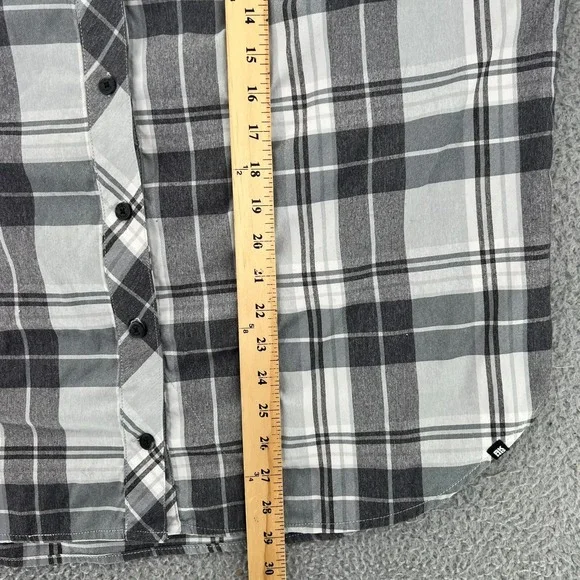 DULUTH ALASKAN HARDGEAR Shirt Women XL Windowpane Plaid Button Up Long Sleeve - Picture 8 of 16